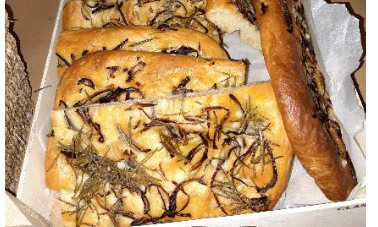 Rosemary and red onion focaccia