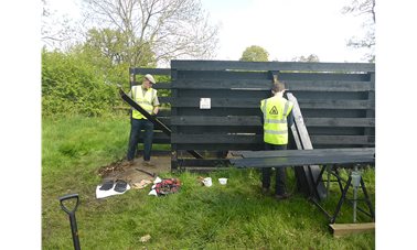 Rotten posts being removed
