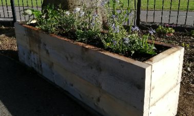 New Planters - New Planters purchased with a grant from Your Cafe from Northamptonshire Wood Recycling CIC